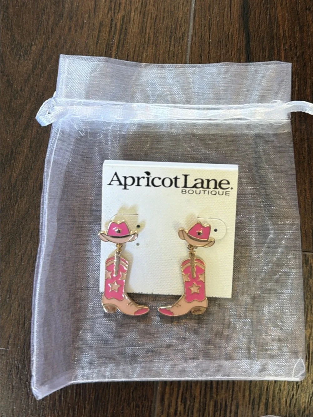 Pink Cowboy Boot & Hat Earrings